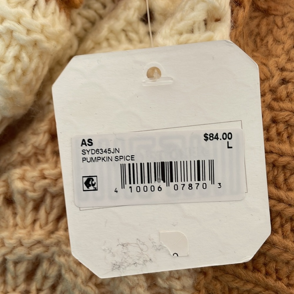 New Altar'd State cardigan large Tan and Cream Cable Knit - Picture 4 of 8